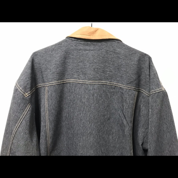 Stylish Montique Denim Look Gold Zipper Lightweight Jacket! - Picture 6 of 16